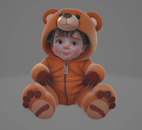 BOY003 Chibi Urban Hoodie Kid Game Ready Rigged PBR 3D Model .c4d .max .obj .3ds .fbx .stl .blend 