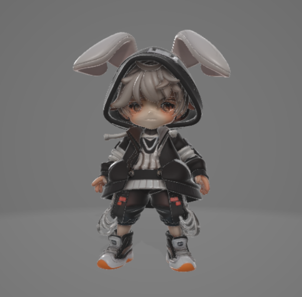 男孩 13 赤壁都市连帽衫儿童游戏就绪 Rigged PBR 3D 模型 .c4d .max .obj .3ds .fbx .stl .blend 