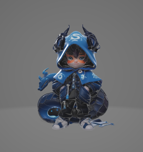 BOY 14 Chibi Urban Hoodie Kid Game Ready Rigged PBR 3D Model .c4d .max .obj .3ds .fbx .stl .blend 