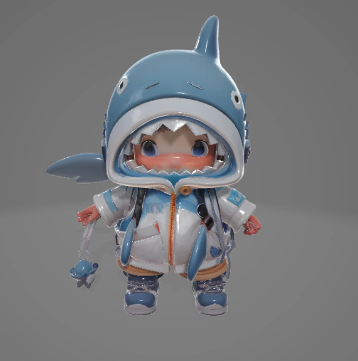 BOY 19 Chibi Urban Hoodie Kid Game Ready Rigged PBR 3D Model .c4d .max .obj .3ds .fbx .stl .blend