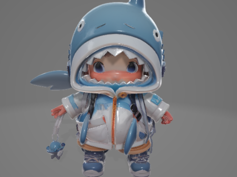 BOY 19 チビ アーバン パーカー キッド ゲーム対応 リグ PBR 3Dモデル