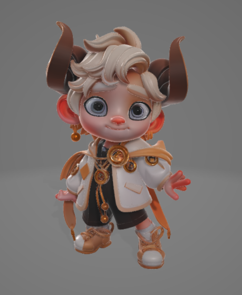 BOY 20 Chibi Urban Hoodie Kid Game Ready Rigged PBR 3D Model .c4d .max .obj .3ds .fbx .stl .blend