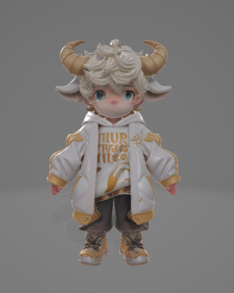 BOY 21 Chibi Urban 连帽衫儿童游戏就绪 Rigged PBR 3D 模型 .c4d .max .obj .3ds .fbx .stl .blend 