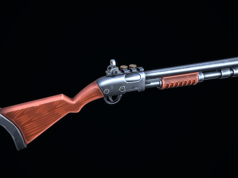 様式化されたポンプショットガン 3Dモデル