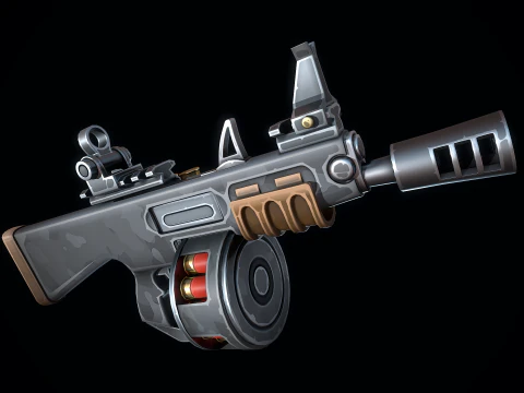 Stylizowana strzelba AA12 Model 3D