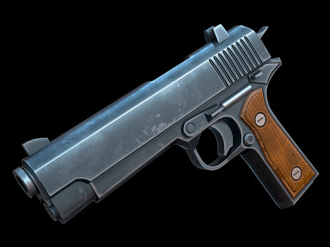Stylizowany Colt M1911 Model 3D