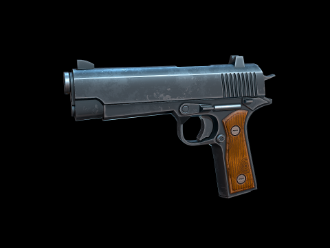 Colt M1911 stilizzato Modello 3D