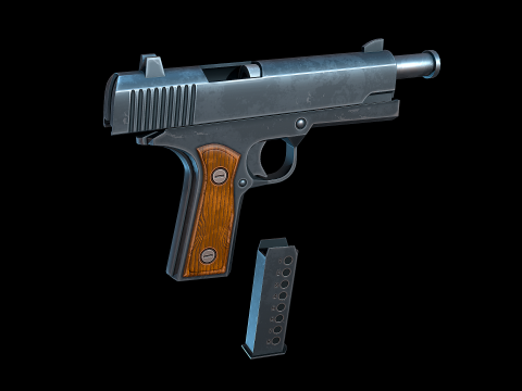 Colt M1911 stilizzato Modello 3D