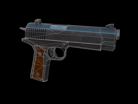Colt M1911 stilizzato Modello 3D
