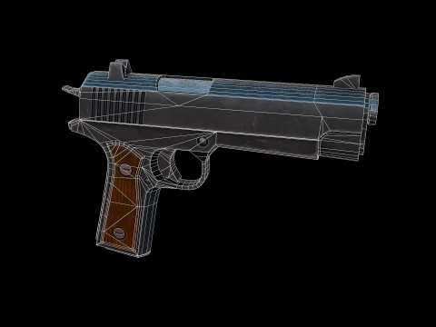 Stylized M1911 Colt 3D Model