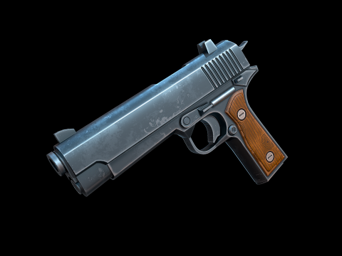 Colt M1911 stilizzato Modello 3D