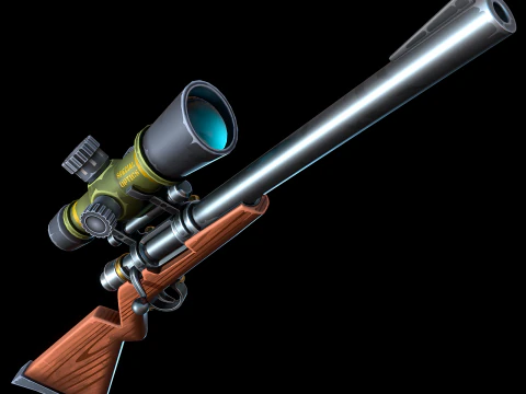 Rifle de francotirador estilizado Modelo 3D