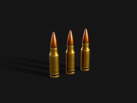 양식화된 저격총 3D 모델