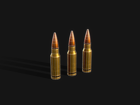 양식화된 저격총 3D 모델