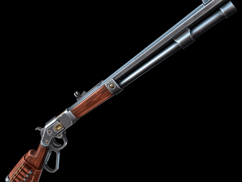 Stylizowany karabin Winchester Model 3D