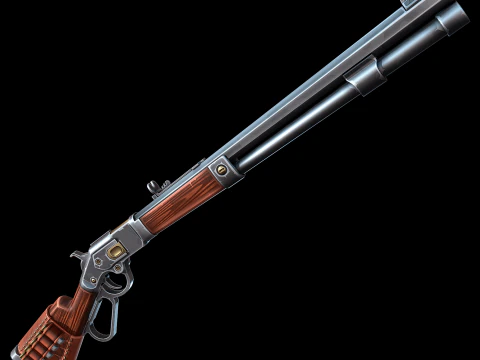 Rifle Winchester estilizado Modelo 3D