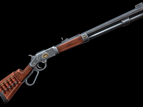Stylizowany karabin Winchester Model 3D