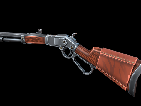 Stylizowany karabin Winchester Model 3D