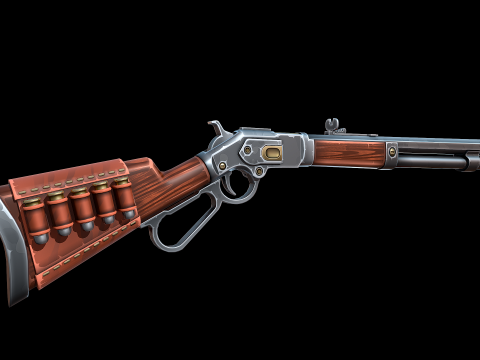 Stylizowany karabin Winchester Model 3D