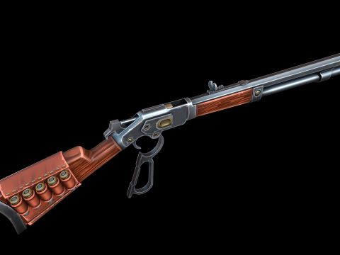 Stylizowany karabin Winchester Model 3D