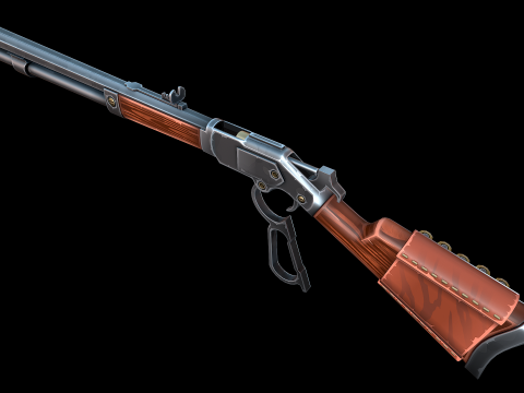 Stylizowany karabin Winchester Model 3D