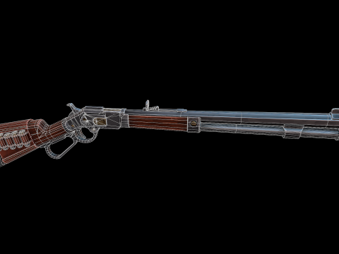 Stylizowany karabin Winchester Model 3D