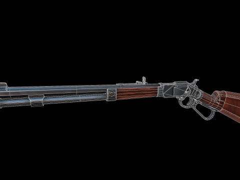 Stylizowany karabin Winchester Model 3D