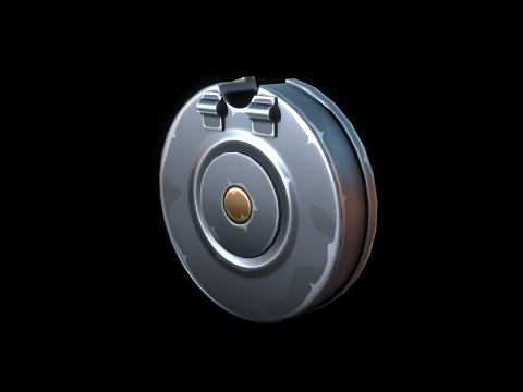 Стилізований пістолет-кулемет Томпсона 3D Модель