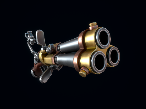 程式化燧发枪 3D 模型