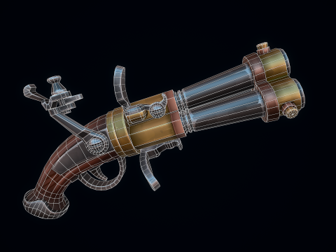 程式化燧发枪 3D 模型