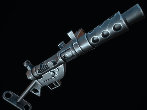 Stylizowany Sten Mk2 Model 3D