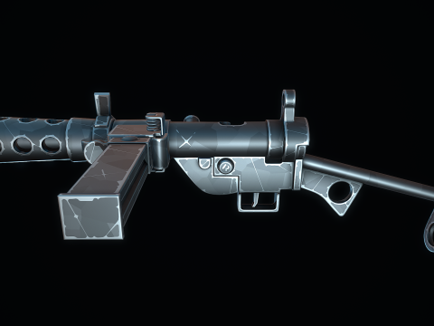 양식화된 스텐 Mk2 3D 모델