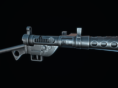 양식화된 스텐 Mk2 3D 모델