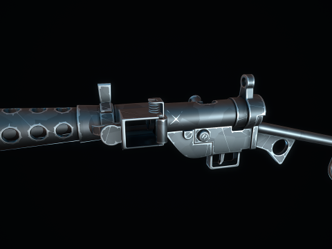 양식화된 스텐 Mk2 3D 모델