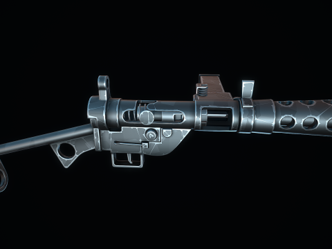 양식화된 스텐 Mk2 3D 모델