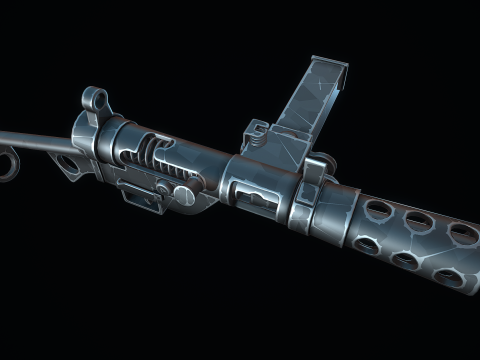 양식화된 스텐 Mk2 3D 모델