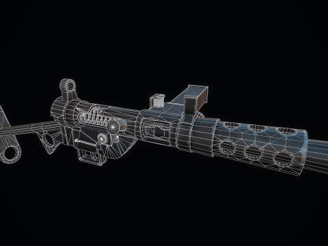 양식화된 스텐 Mk2 3D 모델