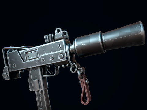Stylizowany MAC-10 Model 3D