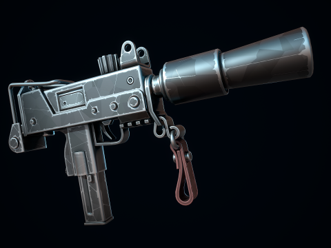 Stylizowany MAC-10 Model 3D
