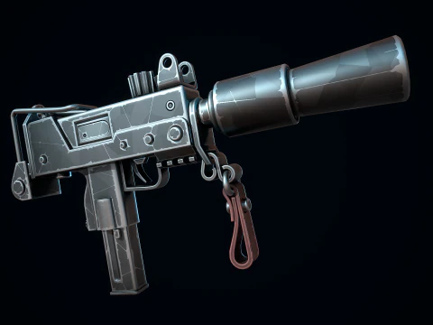 Stylized MAC-10 3D Model