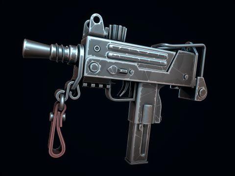 Stylizowany MAC-10 Model 3D