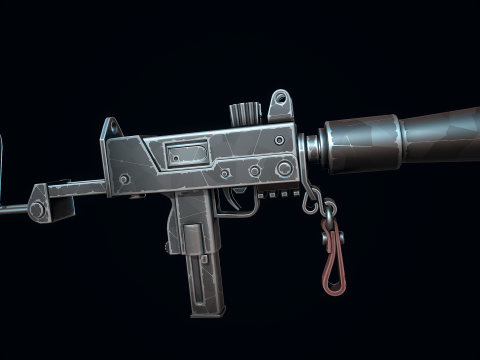 Stylizowany MAC-10 Model 3D