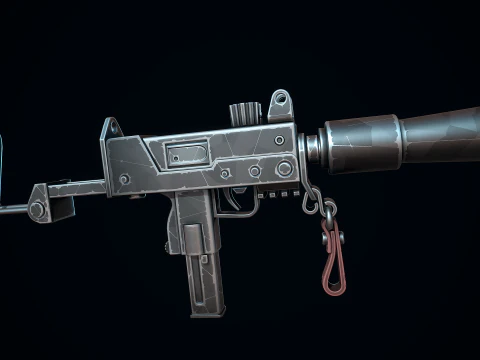 Stylized MAC-10 3D Model