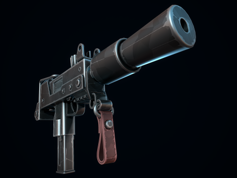 Stylizowany MAC-10 Model 3D