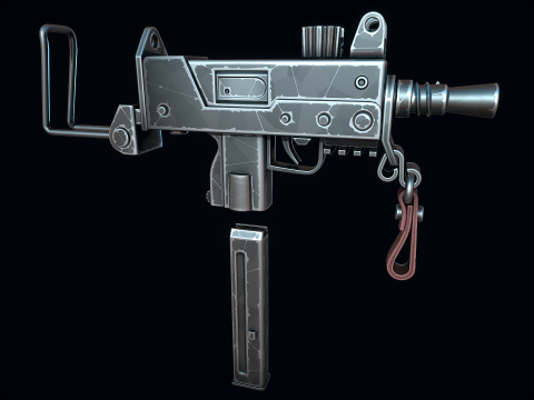 Stylizowany MAC-10 Model 3D
