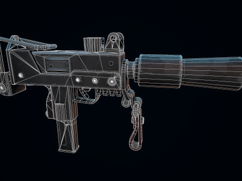 Stylizowany MAC-10 Model 3D