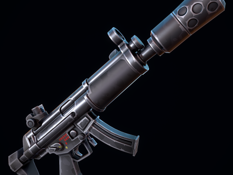 Stylizowane HK MP5 Model 3D