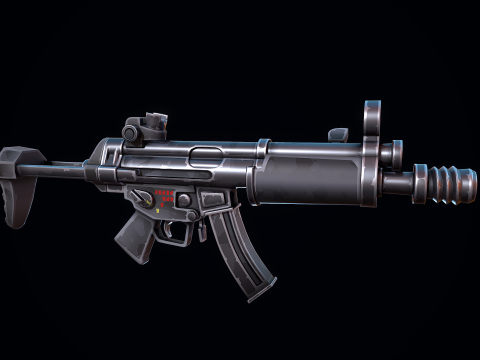 Gestileerde HK MP5 3D Model