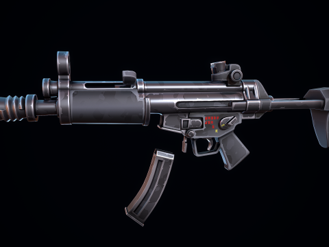 Gestileerde HK MP5 3D Model
