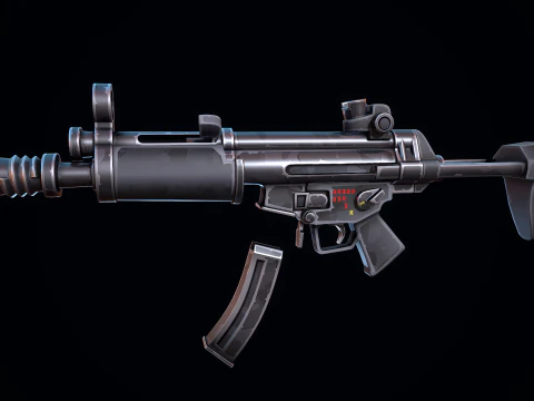 Stylized HK MP5 3D Model